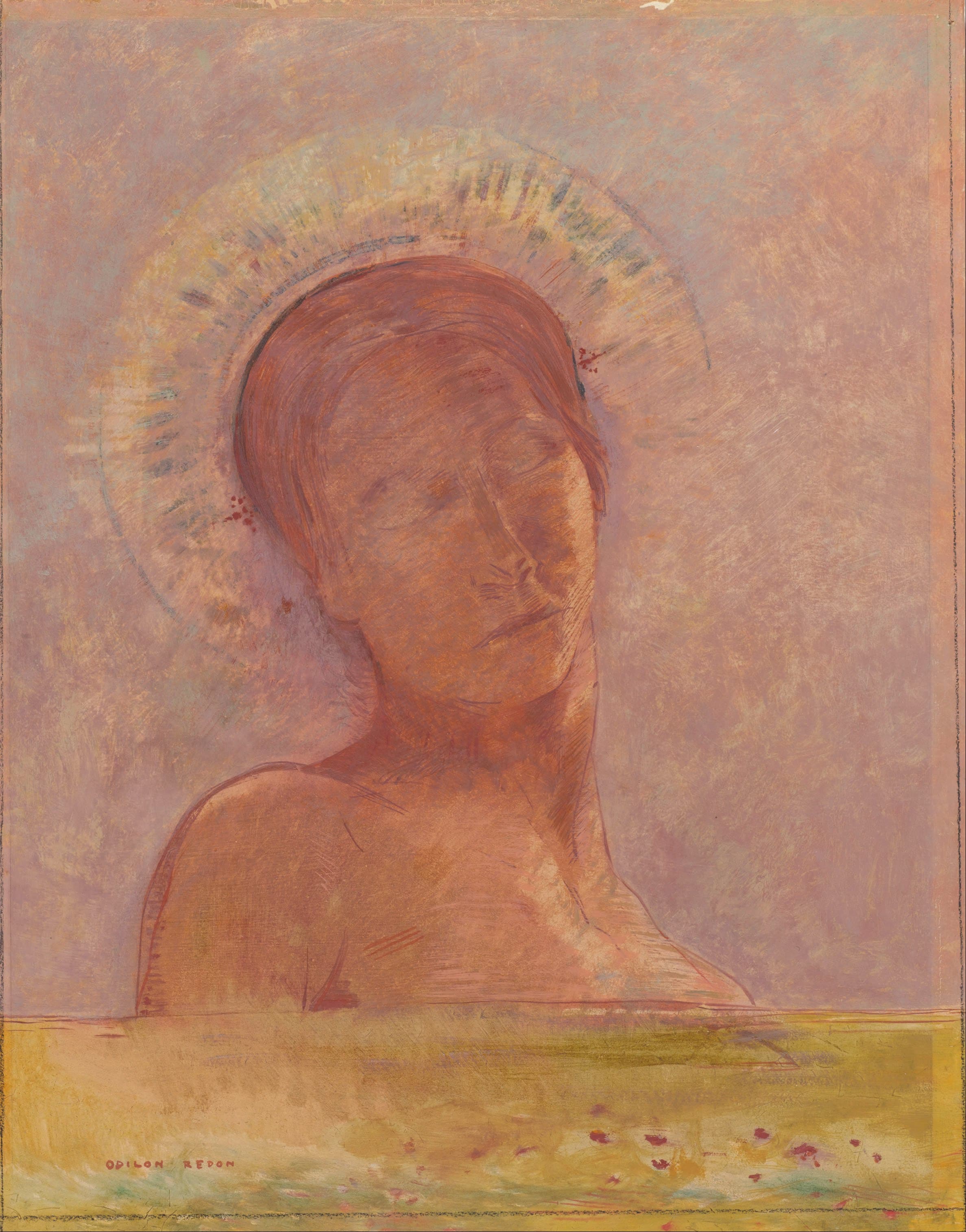 Closed Eyes - Odilon Redon